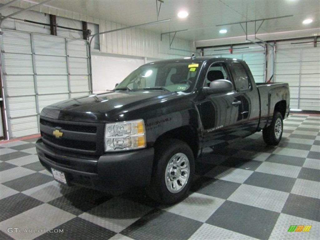 2010 Silverado 1500 Extended Cab - Black / Dark Titanium photo #3