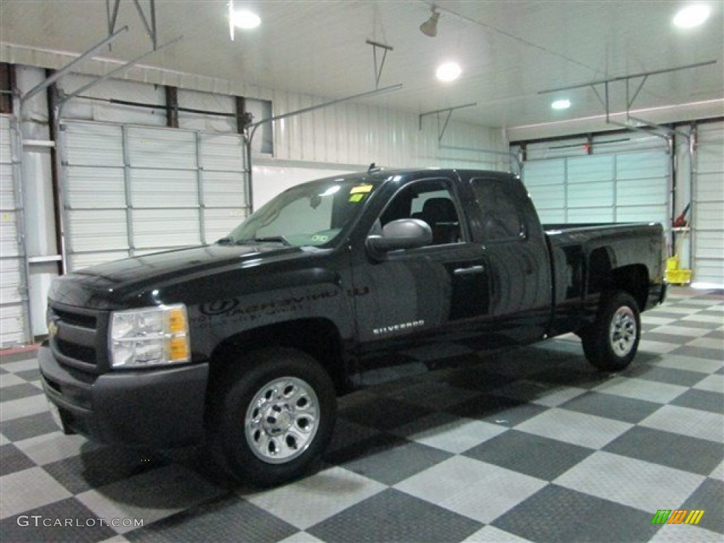 2010 Silverado 1500 Extended Cab - Black / Dark Titanium photo #4