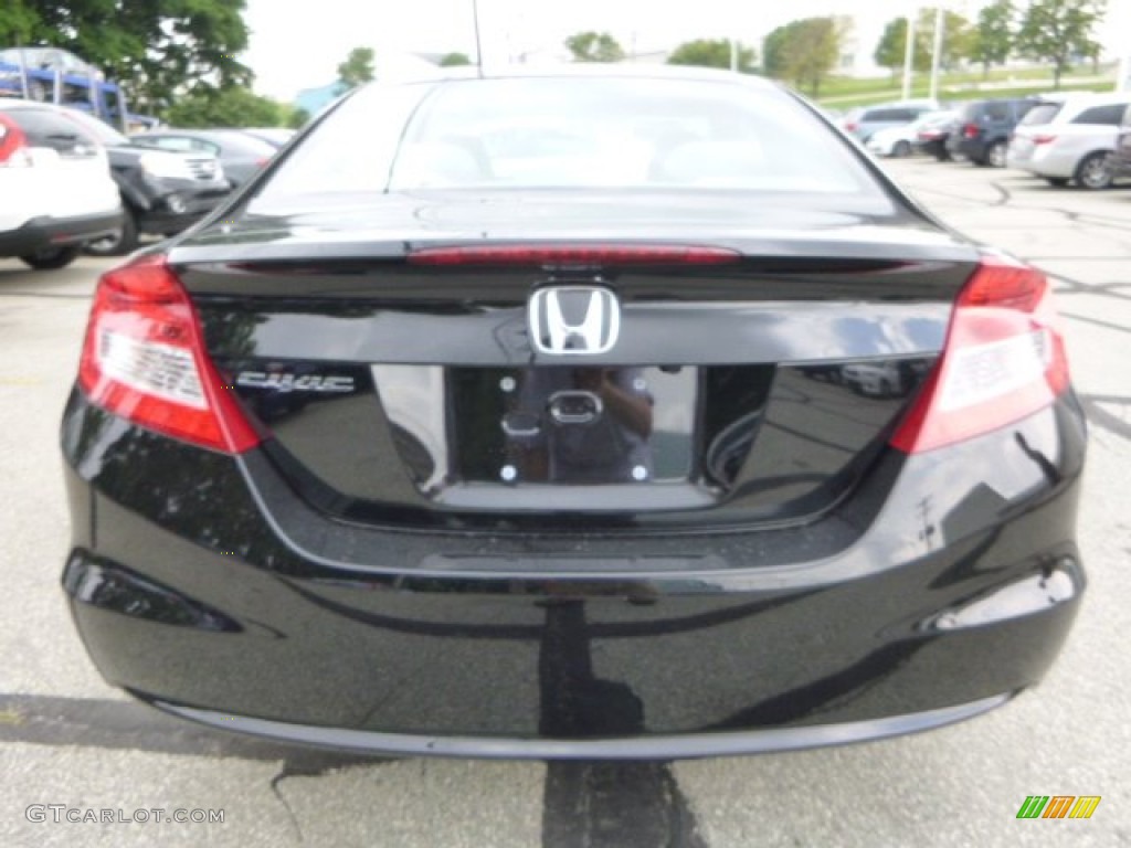 2013 Civic EX Coupe - Crystal Black Pearl / Gray photo #4