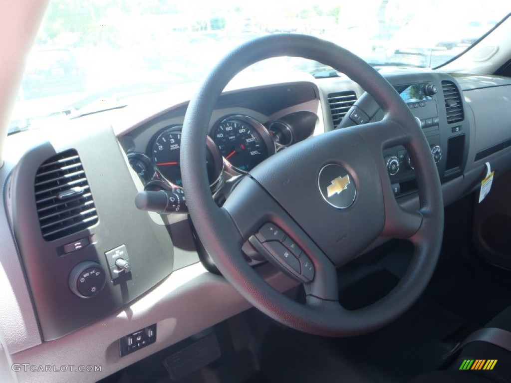 2013 Chevrolet Silverado 2500HD Work Truck Extended Cab Dark Titanium Steering Wheel Photo #82857935