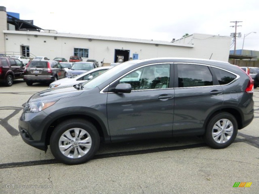 2013 CR-V EX-L AWD - Polished Metal Metallic / Gray photo #6