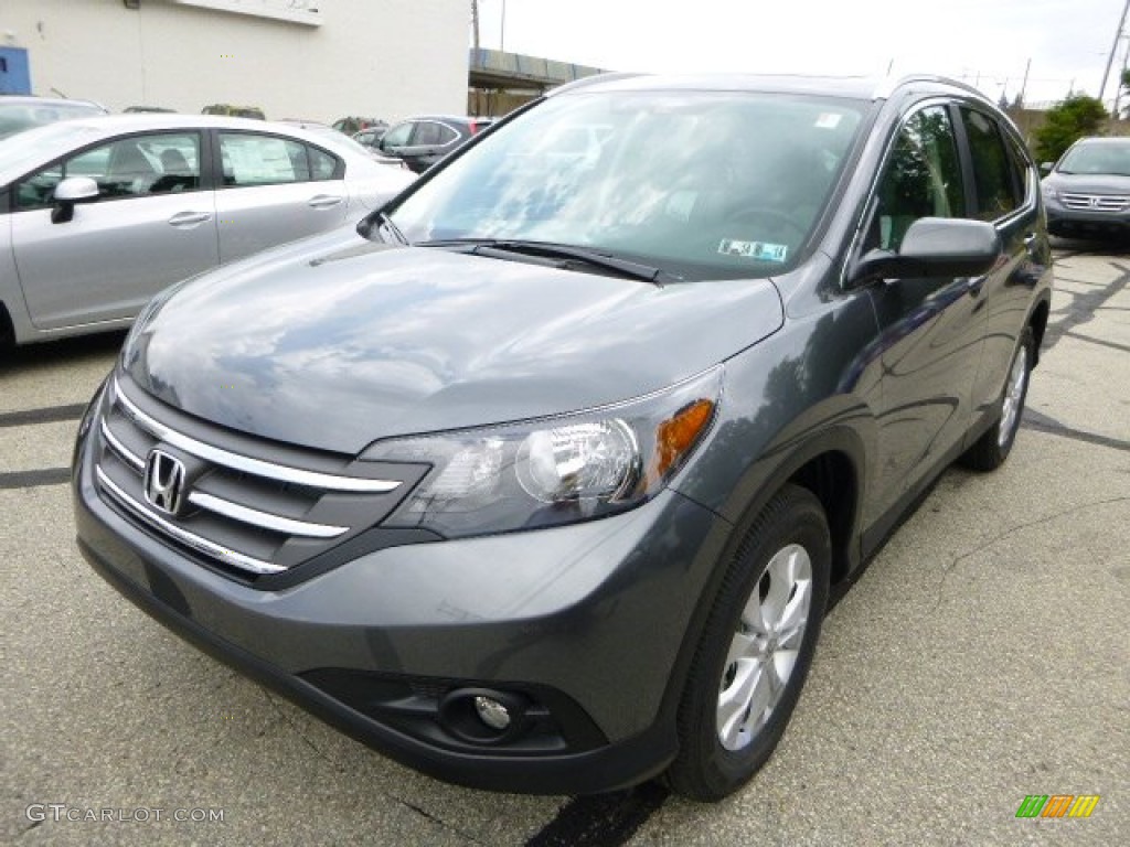 2013 CR-V EX-L AWD - Polished Metal Metallic / Gray photo #7