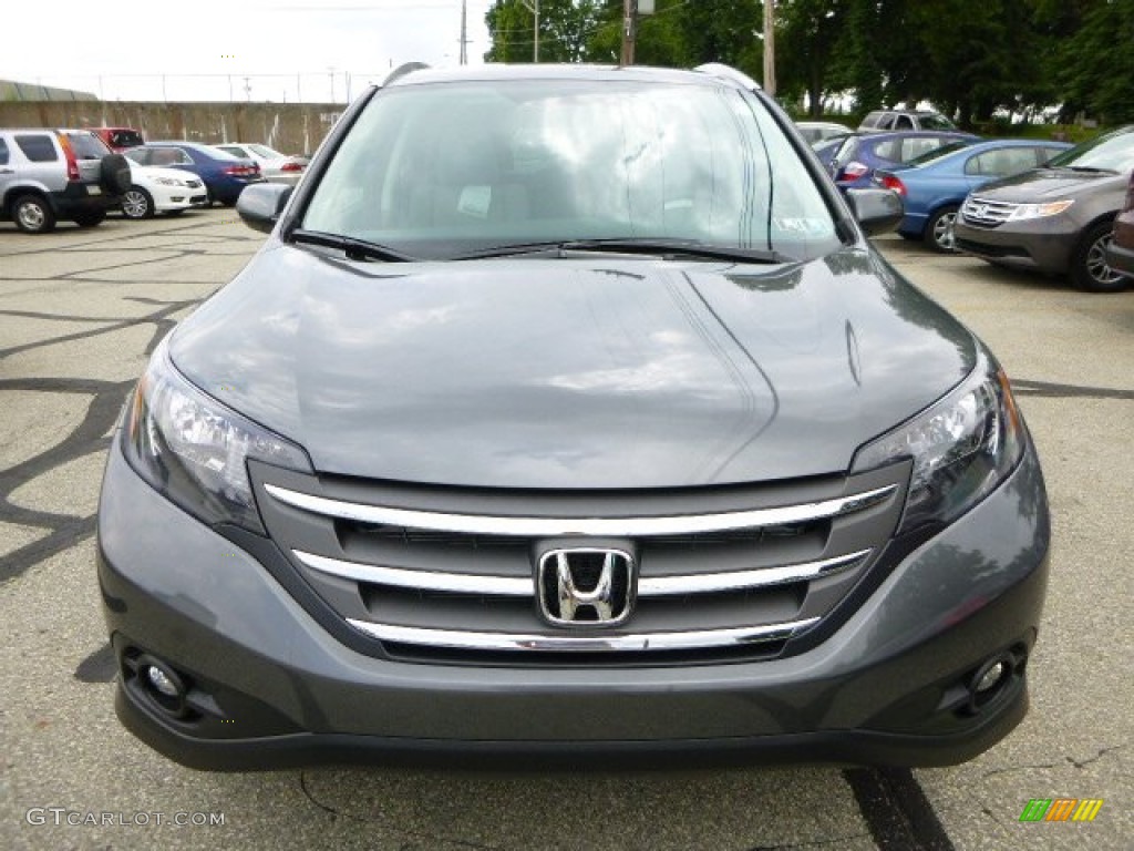 2013 CR-V EX-L AWD - Polished Metal Metallic / Gray photo #8