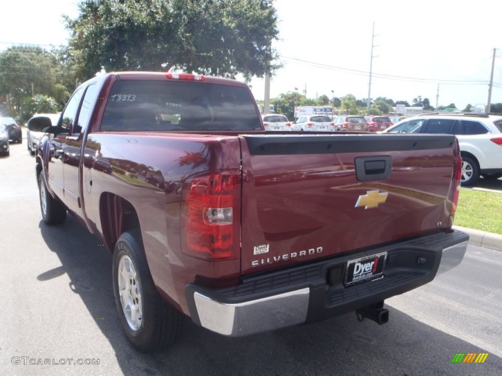 2013 Silverado 1500 LT Extended Cab - Deep Ruby Metallic / Light Cashmere/Dark Cashmere photo #5