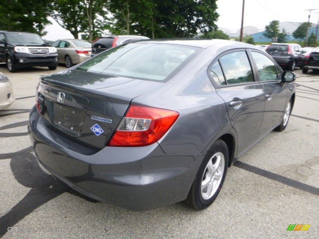 2012 Civic NGV Sedan - Polished Metal Metallic / Gray photo #3
