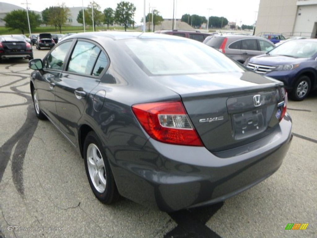 2012 Civic NGV Sedan - Polished Metal Metallic / Gray photo #5