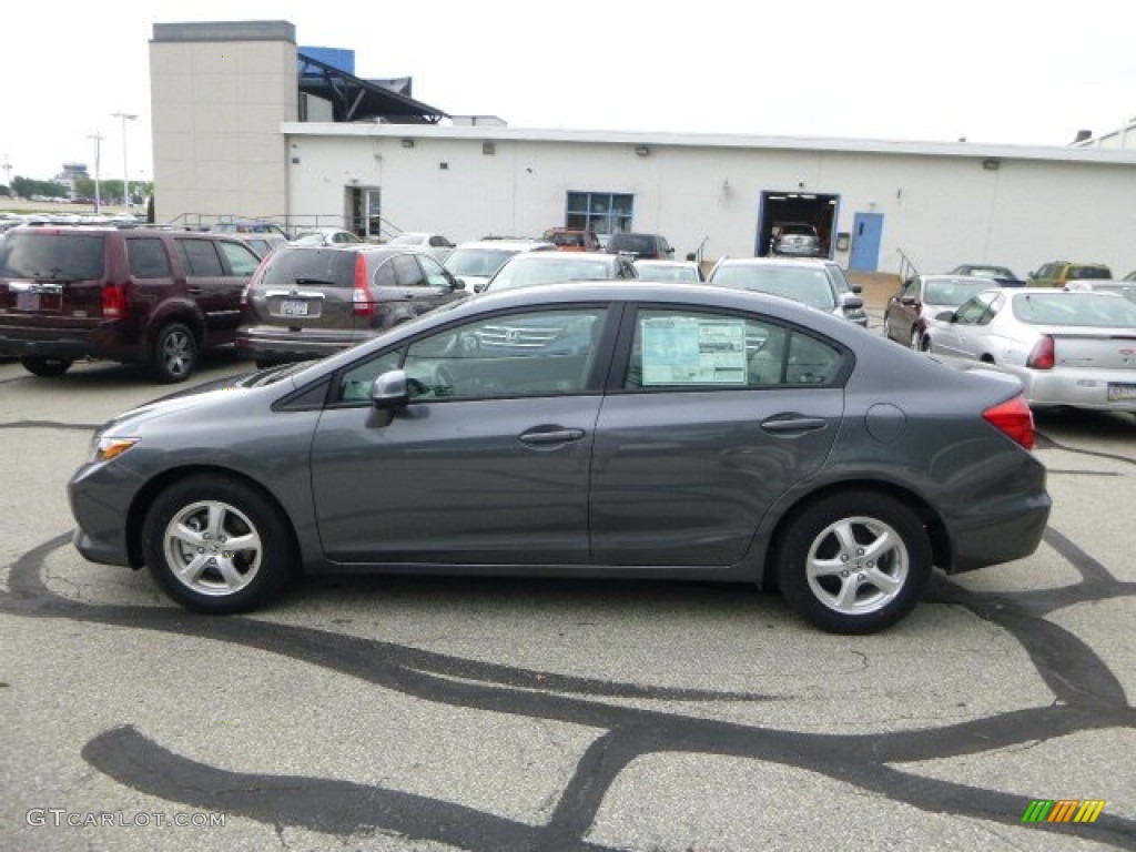 2012 Civic NGV Sedan - Polished Metal Metallic / Gray photo #6