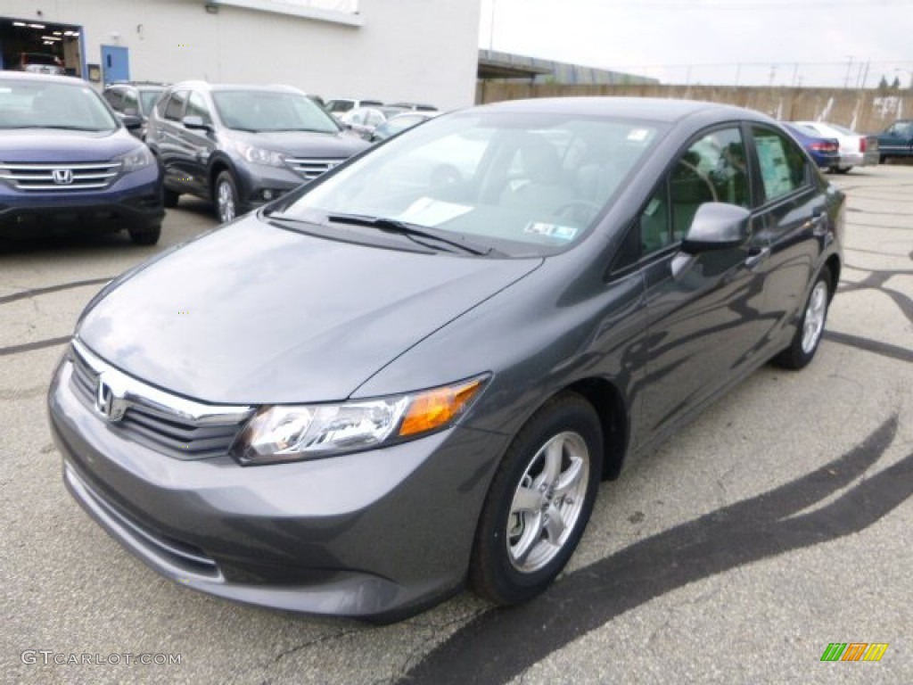 2012 Civic NGV Sedan - Polished Metal Metallic / Gray photo #7