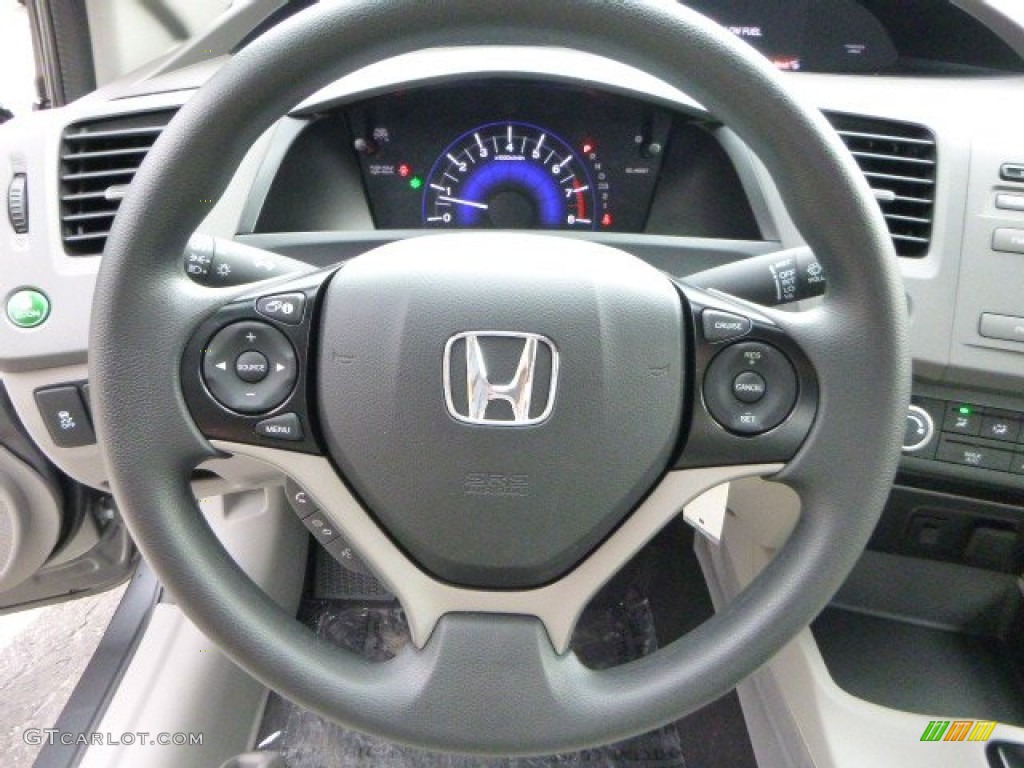 2012 Civic NGV Sedan - Polished Metal Metallic / Gray photo #16