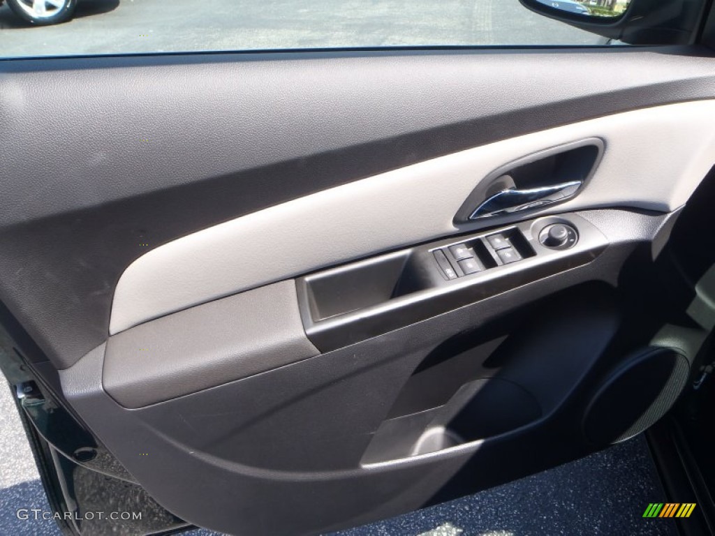 2014 Chevrolet Cruze LS Jet Black/Medium Titanium Door Panel Photo #82860148