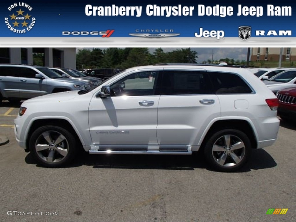 2014 Grand Cherokee Overland 4x4 - Bright White / Overland Nepal Jeep Brown Light Frost photo #1