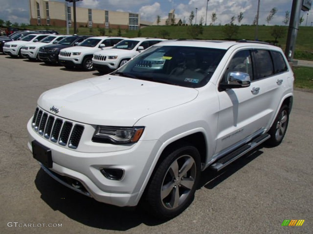 2014 Grand Cherokee Overland 4x4 - Bright White / Overland Nepal Jeep Brown Light Frost photo #2