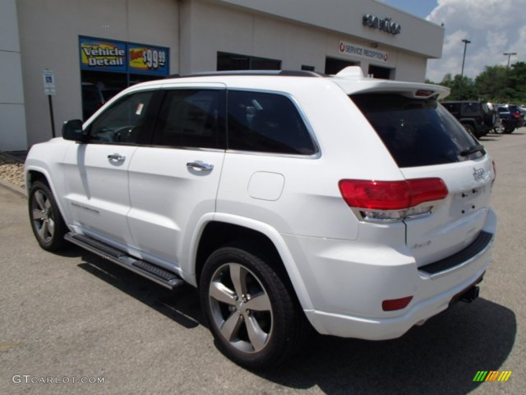 2014 Grand Cherokee Overland 4x4 - Bright White / Overland Nepal Jeep Brown Light Frost photo #8