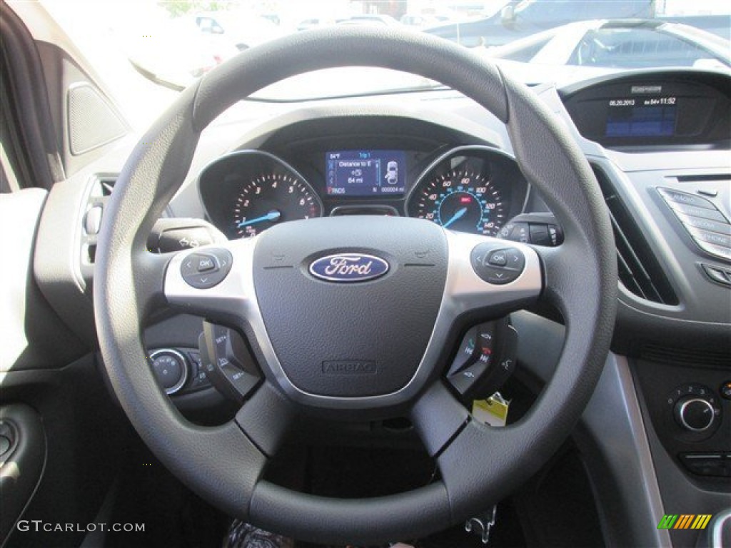 2014 Ford Escape SE 1.6L EcoBoost Charcoal Black Steering Wheel Photo #82860899
