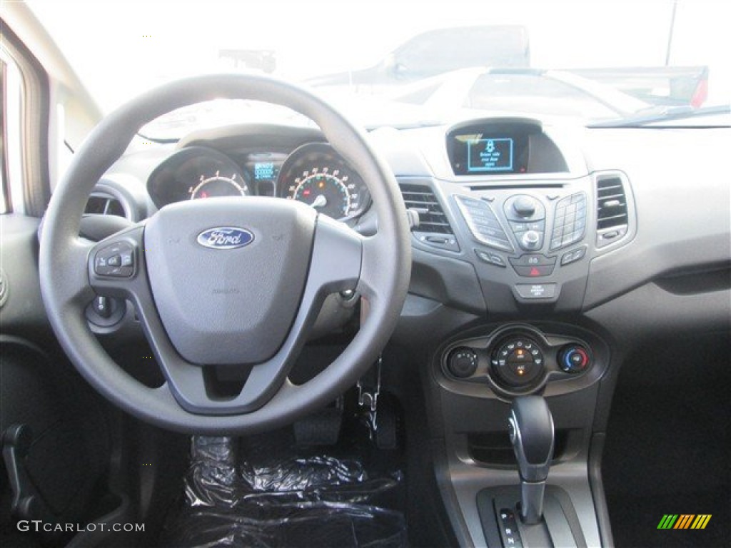 2014 Ford Fiesta S Sedan Charcoal Black Dashboard Photo #82861872
