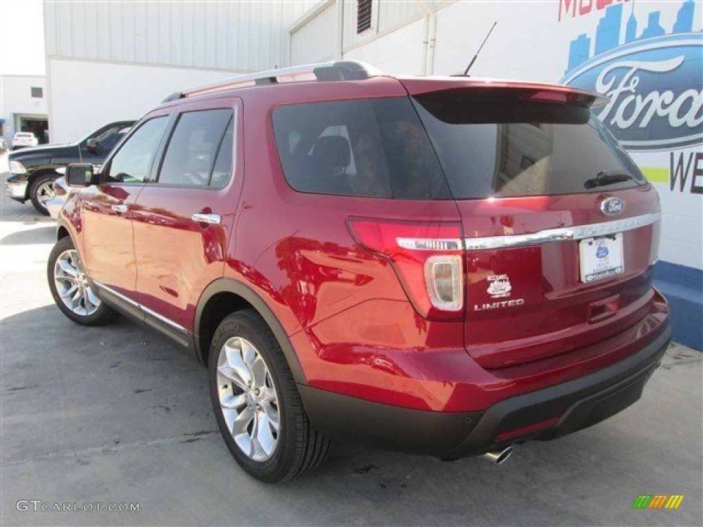 2013 Explorer Limited - Ruby Red Metallic / Charcoal Black photo #2