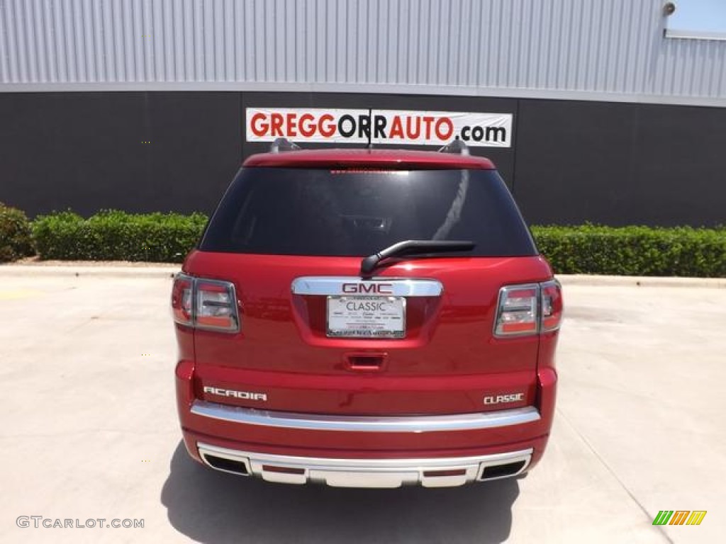 2013 Acadia Denali - Crystal Red Tintcoat / Cocoa Dune photo #8