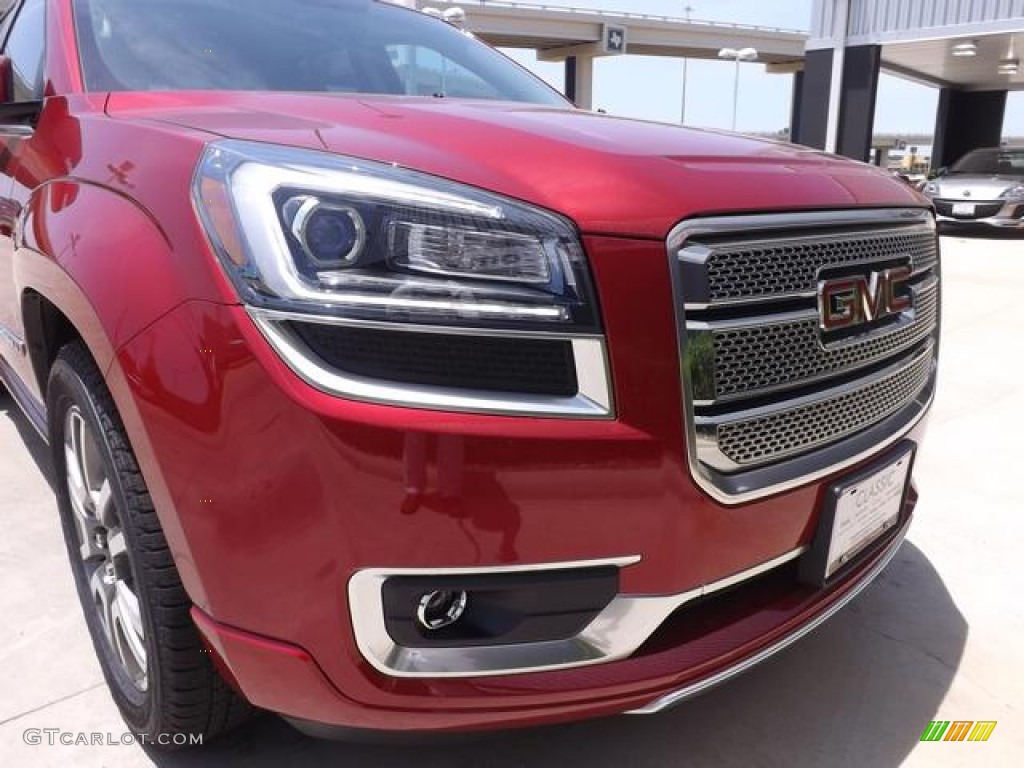 2013 Acadia Denali - Crystal Red Tintcoat / Cocoa Dune photo #14