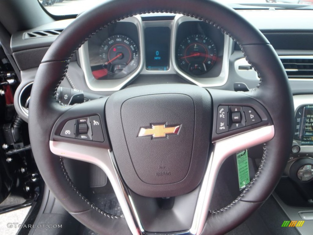 2013 Chevrolet Camaro LT Coupe Black Steering Wheel Photo #82863018