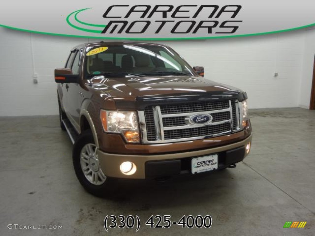 2011 F150 XLT SuperCrew 4x4 - Golden Bronze Metallic / Pale Adobe photo #1