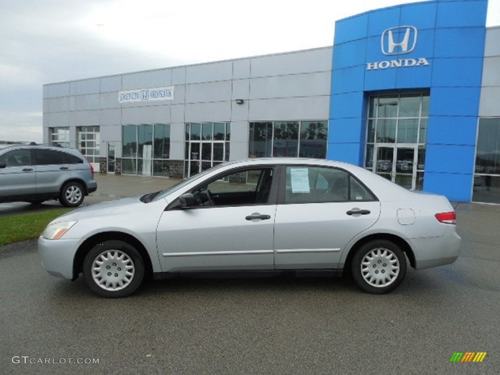 2003 Accord DX Sedan - Satin Silver Metallic / Black photo #2