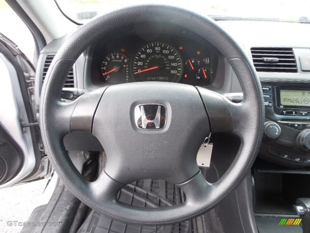 2003 Honda Accord DX Sedan Black Steering Wheel Photo #82864816
