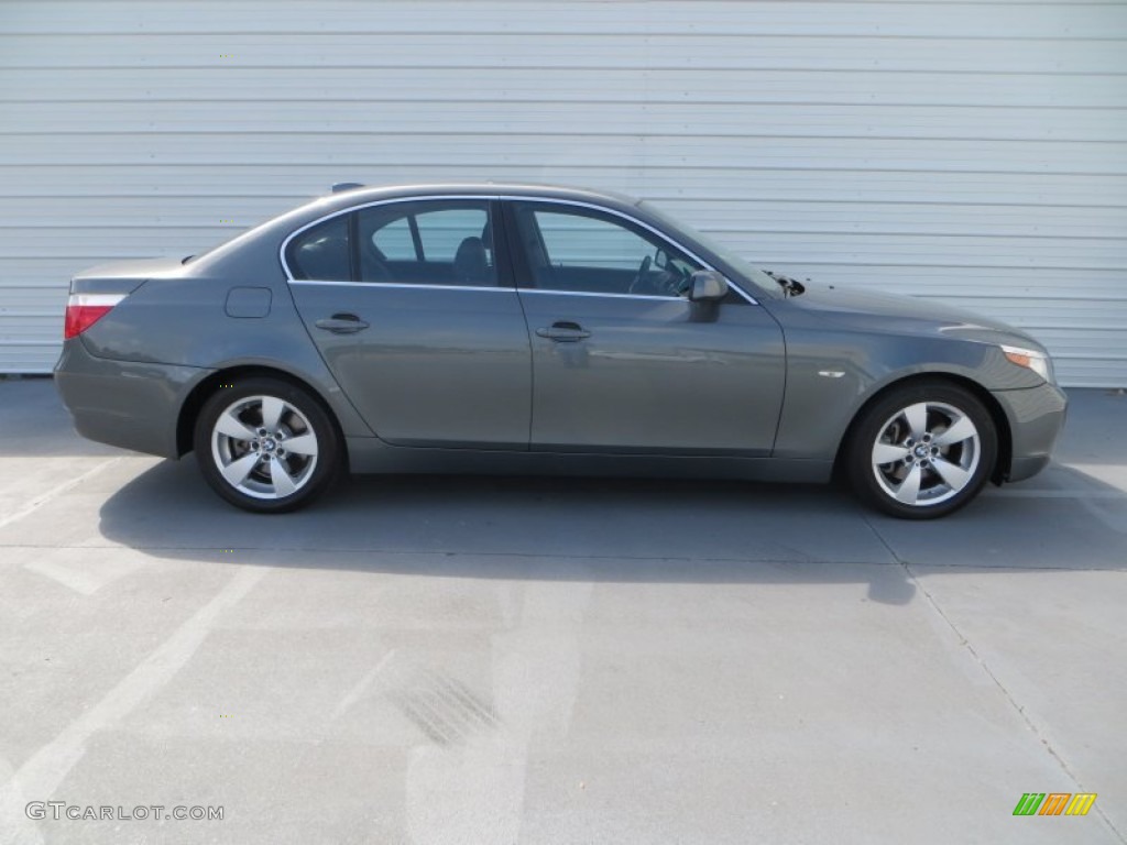 2007 5 Series 530i Sedan - Amethyst Grey Metallic / Black photo #3