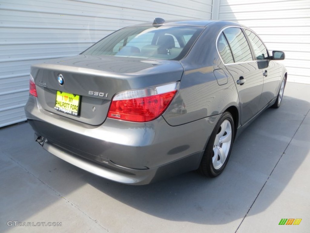 2007 5 Series 530i Sedan - Amethyst Grey Metallic / Black photo #4