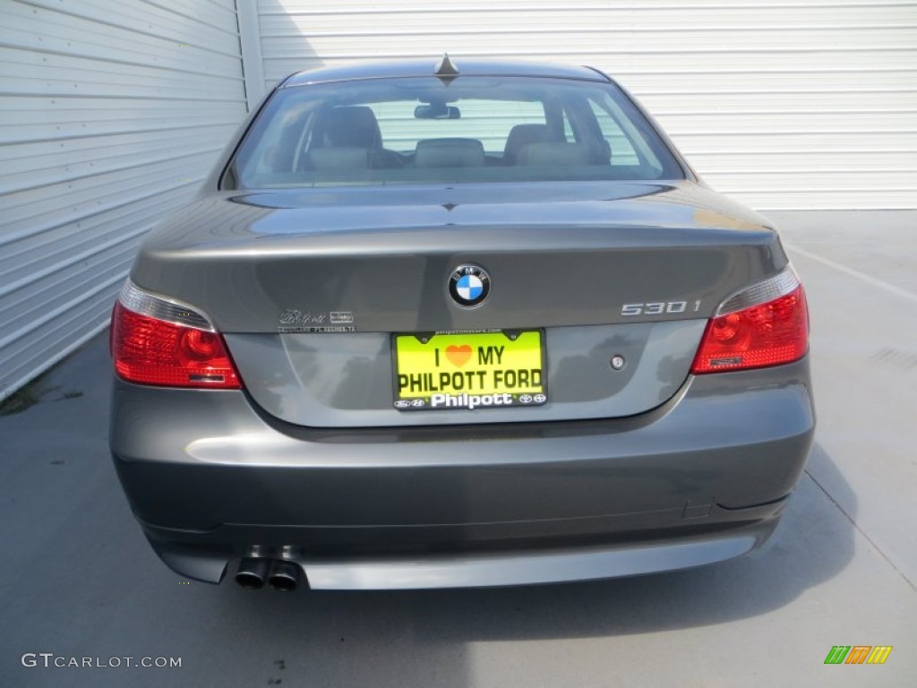 2007 5 Series 530i Sedan - Amethyst Grey Metallic / Black photo #5