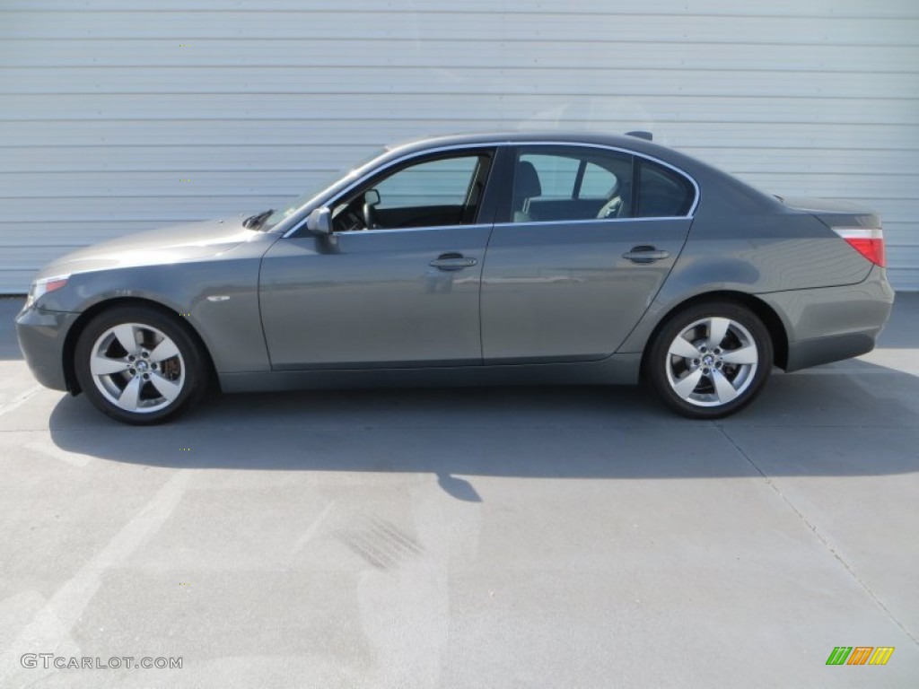 2007 5 Series 530i Sedan - Amethyst Grey Metallic / Black photo #6