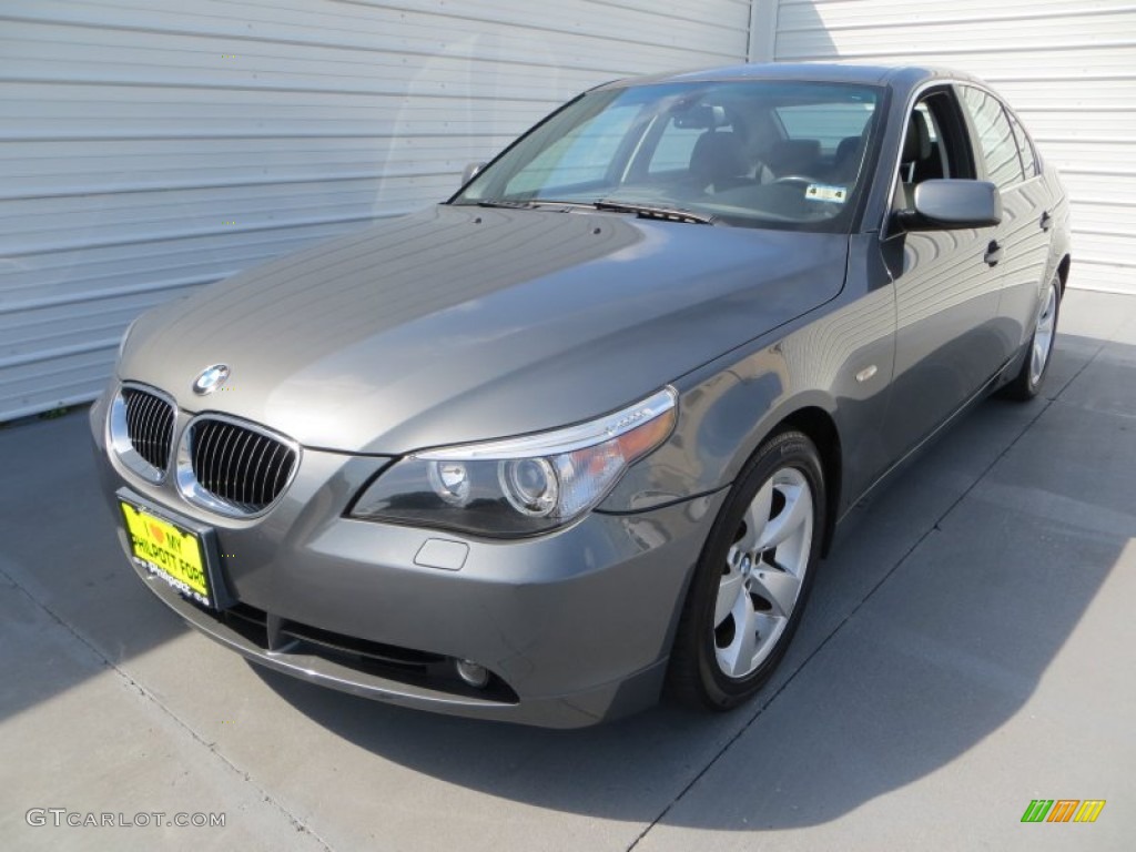 2007 5 Series 530i Sedan - Amethyst Grey Metallic / Black photo #7