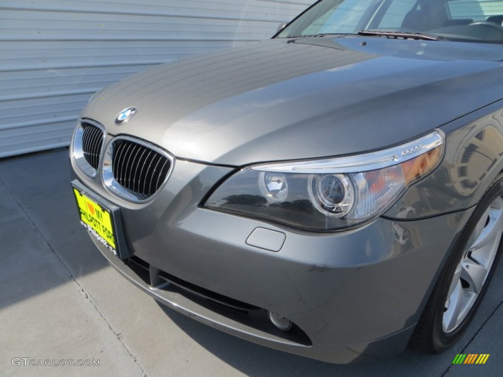 2007 5 Series 530i Sedan - Amethyst Grey Metallic / Black photo #10