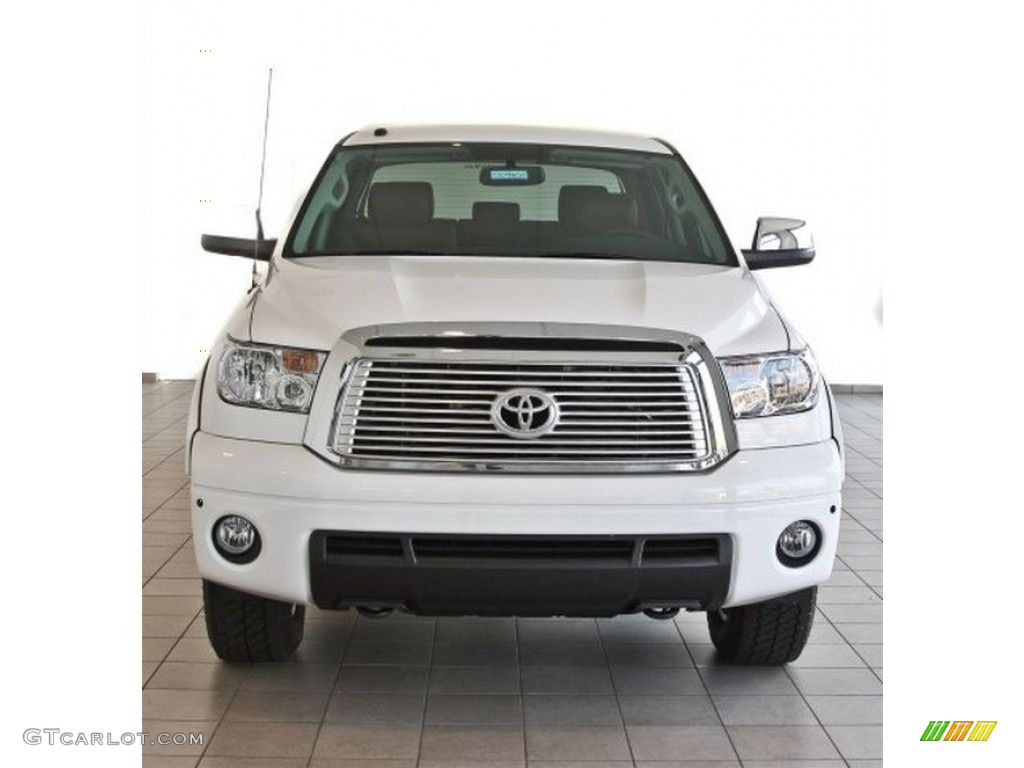 2013 Tundra Limited CrewMax 4x4 - Super White / Red Rock photo #3