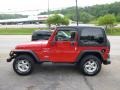 2001 Flame Red Jeep Wrangler Sport 4x4  photo #2