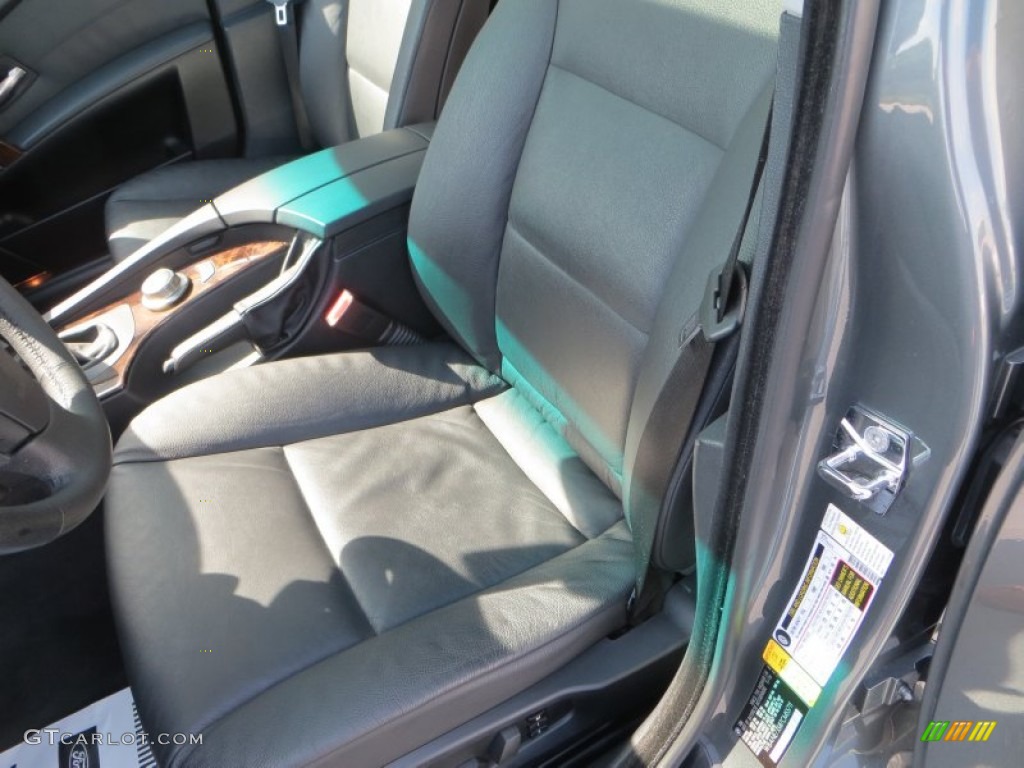 2007 5 Series 530i Sedan - Amethyst Grey Metallic / Black photo #29