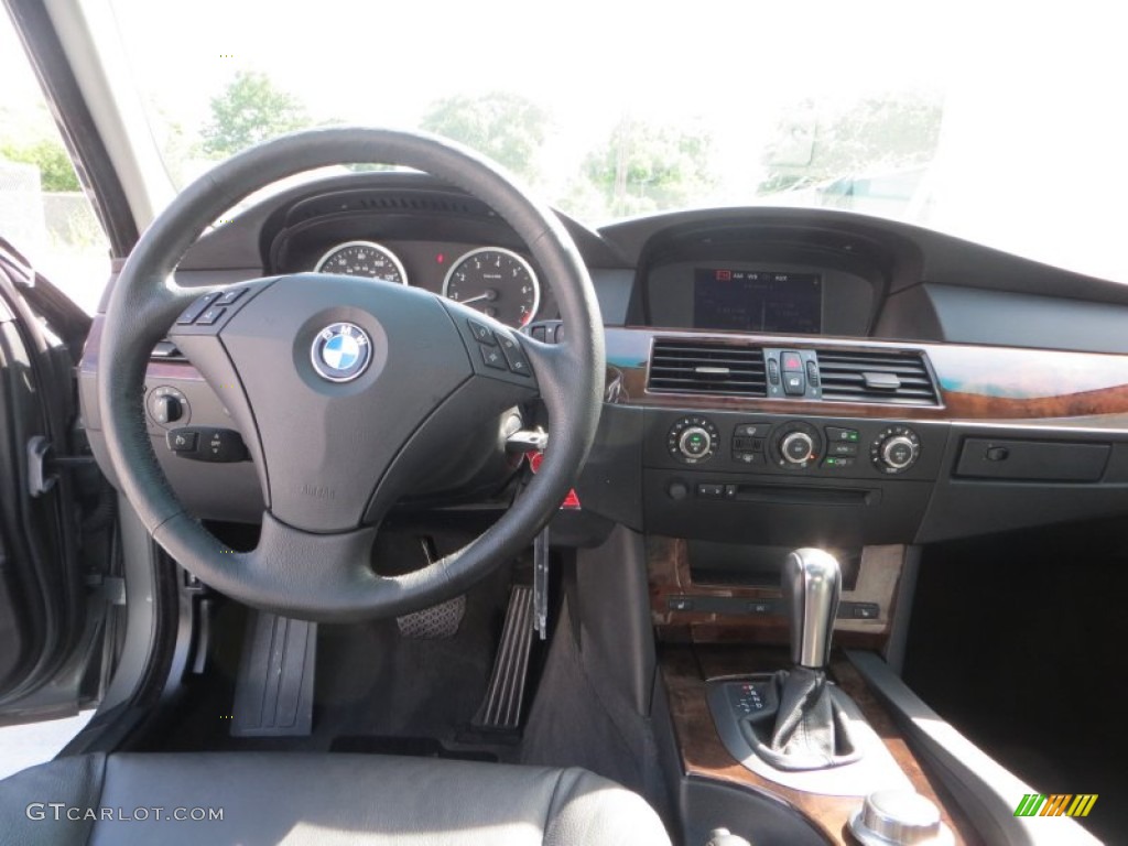2007 5 Series 530i Sedan - Amethyst Grey Metallic / Black photo #32