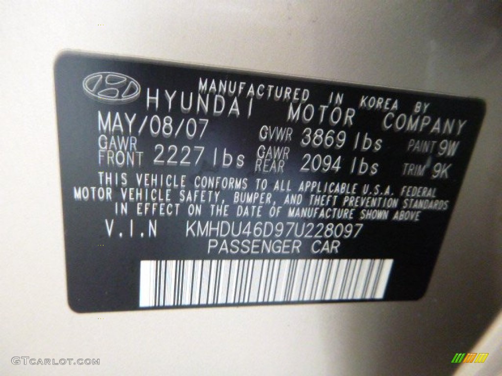 2007 Elantra GLS Sedan - Laguna Sand Beige / Beige photo #19