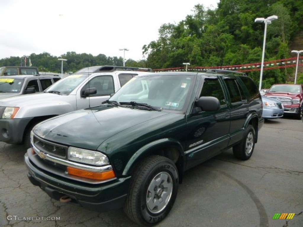 2004 Blazer LS 4x4 - Dark Green Metallic / Graphite Gray photo #1