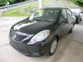 2012 Super Black Nissan Versa 1.6 S Sedan  photo #5