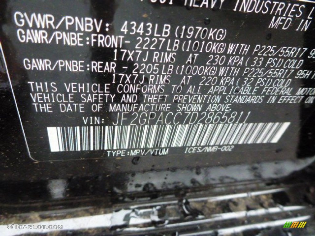 2013 XV Crosstrek 2.0 Premium - Crystal Black Silica / Ivory photo #17