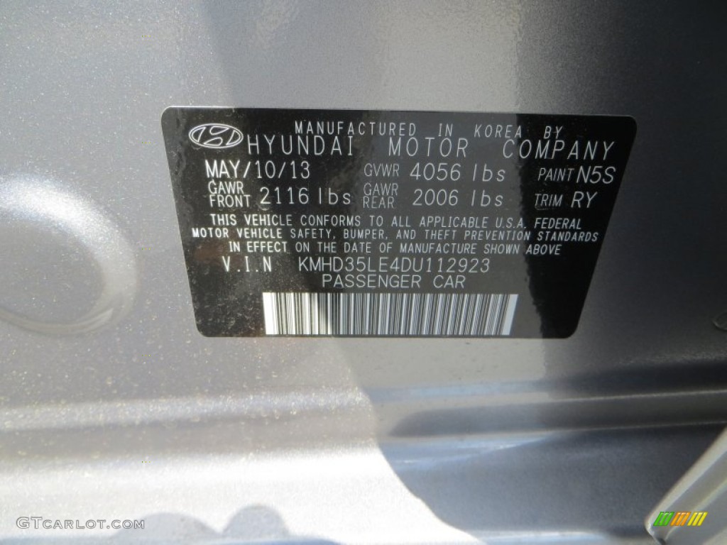 2013 Elantra GT - Titanium Gray Metallic / Black photo #32