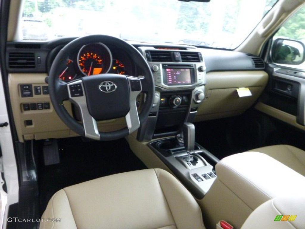 2013 4Runner SR5 4x4 - Blizzard White Pearl / Sand Beige Leather photo #14