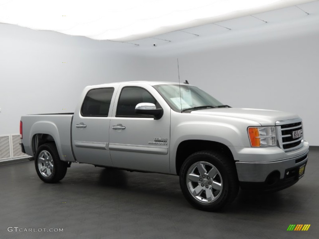 2012 Sierra 1500 SLE Crew Cab - Quicksilver Metallic / Ebony photo #1