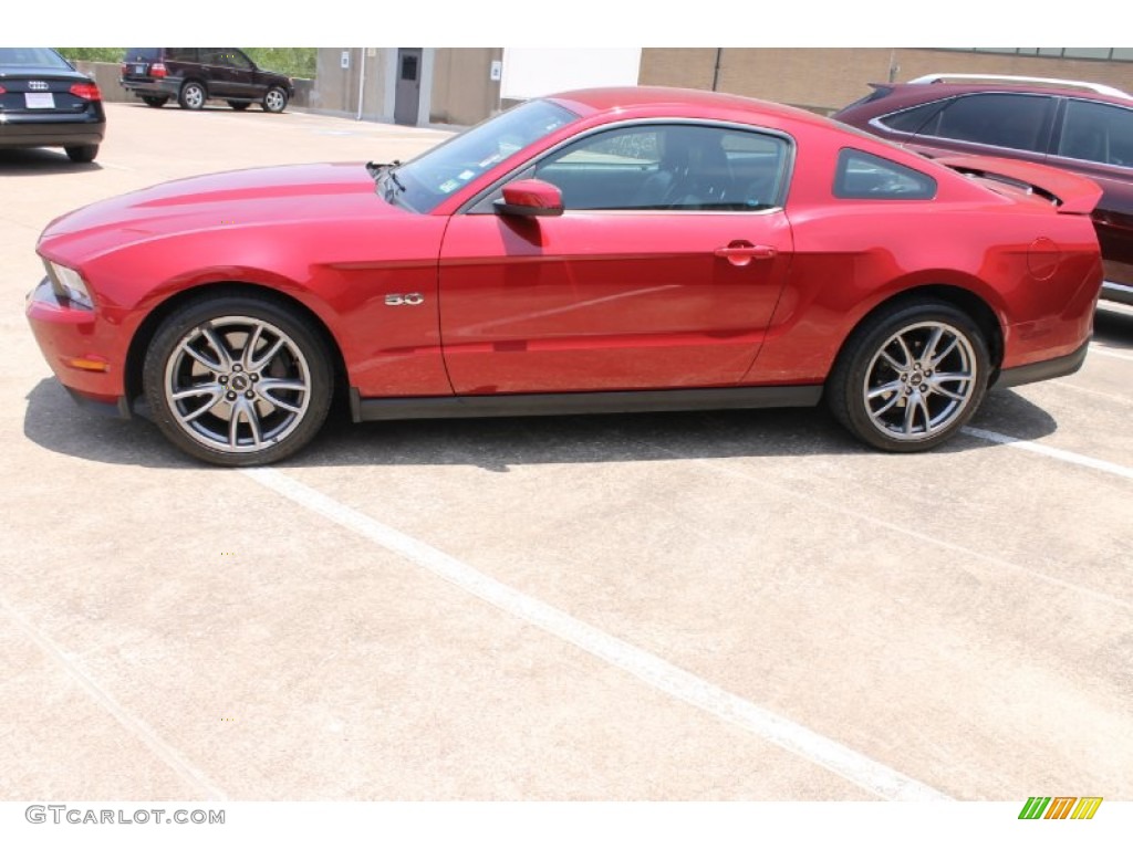 2011 Mustang GT Premium Coupe - Red Candy Metallic / Charcoal Black/Cashmere photo #4