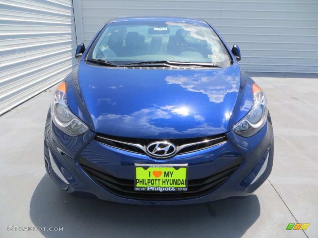 2013 Elantra Coupe GS - Atlantic Blue / Gray photo #8