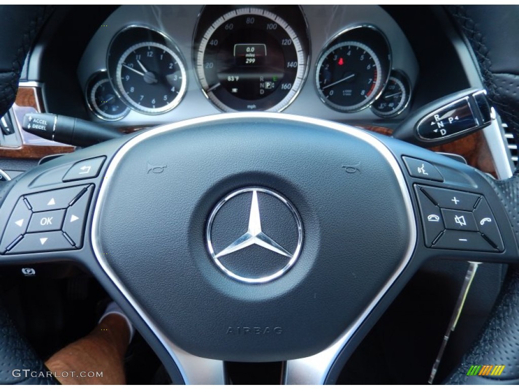 2013 Mercedes-Benz E 350 Sedan Black Steering Wheel Photo #82875047