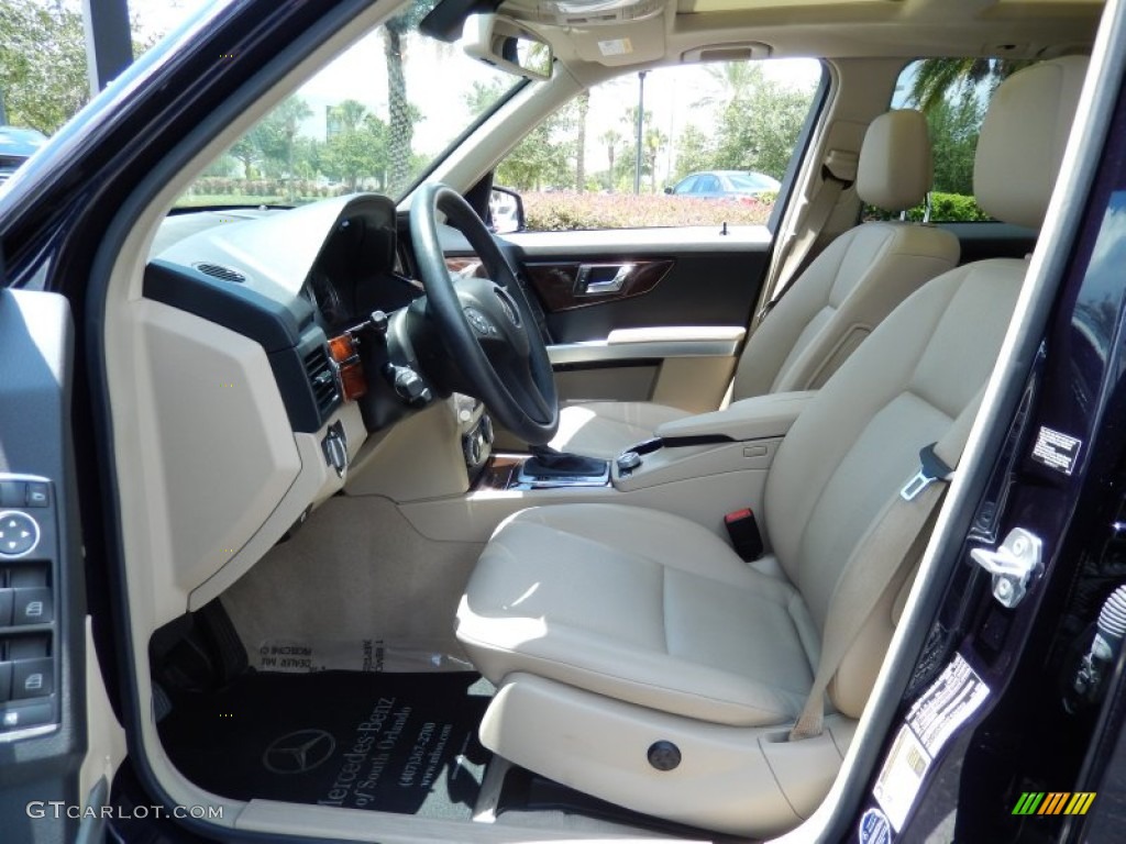Almond/Black Interior 2010 Mercedes-Benz GLK 350 Photo #82877689