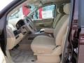 2013 Nissan Armada Almond Interior Front Seat Photo