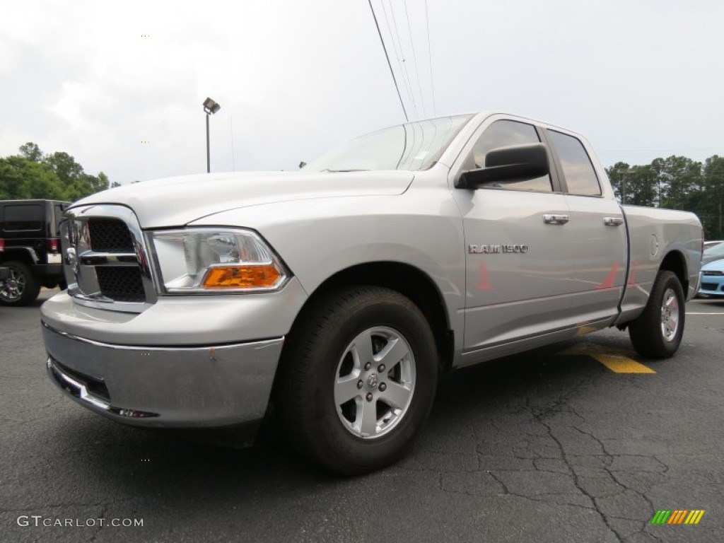 2012 Ram 1500 SLT Quad Cab - Bright Silver Metallic / Dark Slate Gray/Medium Graystone photo #3