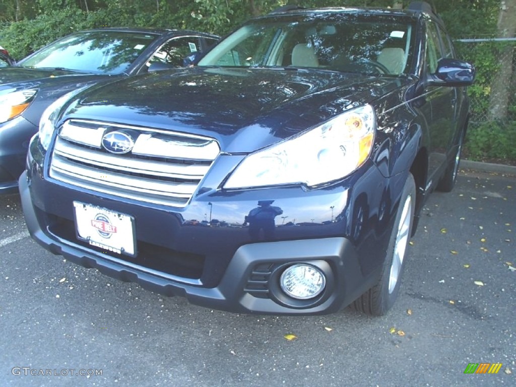 2014 Outback 2.5i Premium - Deep Indigo Pearl / Ivory photo #1